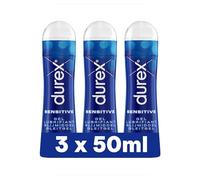 Durex - Lot de 3 Lubrifiants intimes Sensitive - Lubrifiant comestible à base d'eau - 3x50ml