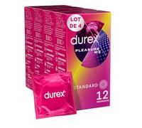 Durex - Lot de 48 Préservatifs Pleasure Me - Texture Ultra Perlés