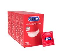 Durex - Lot de 80 Préservatifs Feeling Extra - Fins & Extra Lubrifiés
