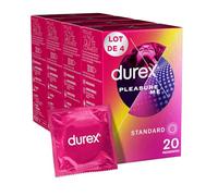 Durex - Lot de 80 Préservatifs Pleasure Me - Texture Ultra Perlés - 4x20 pièces