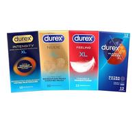 Durex - Lot XL - 44 préservatifs XL pour Homme - Fins et Extra Larges - Largeur nominal de 60mm