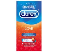 Durex Préservatifs Love - 6 Préservatifs Faciles à Mettre