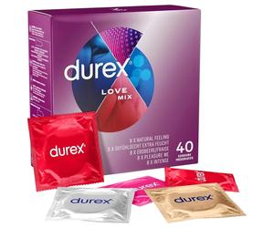 Durex Love Mix - préservatifs assortis - boîte de 40