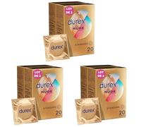 DUREX Nude - 40 Condoms for Men - Ultra Thin - Standard Size (2x20) (Lot de 3)