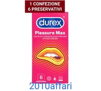 Durex Pleasure Max 6 Préservatifs Riliefs Nervurés Stimulants