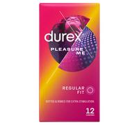 Durex Pleasure Me Préservatifs Nervurés et Perlés x12