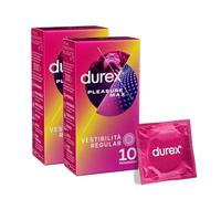 Durex Pleasuremax, Préservatifs avec Reliefs et Nerveurs, 20 Prophylactiques (2 Boîtes de 10 Préservatifs)