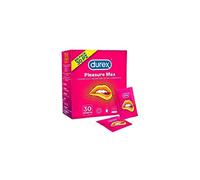 Durex Pleasuremax, Preservativi Con Rilievi e Nervature, Maxiformato da 30 Profilattici
