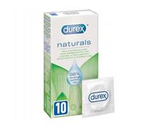 Durex Préservatif Natural - Préservatifs Fins et Lubrifiés à base d'eau (10 (10x1))