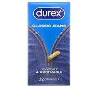 Durex Classic Jeans Préservatifs Extra Lubrifiés Confort Et Confiance 12 Pièces