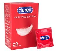 Durex Préservatifs Feeling Extra, fins et extra lubrifiés, boîte de 20