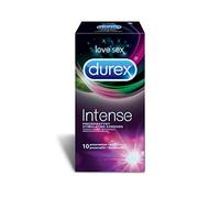 Durex Préservatifs Intense - Préservatifs nervurés et à picots avec gel stimulant pour une satisfaction intense de la femme (10)