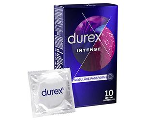 Durex Préservatifs Orgasm'Intense - Préservatifs Perlés et Nervurés avec Gel Stimulant - 10 pièces (version allemande)