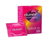 Durex Preservativi Pleasuremax Lubrificati con Rilievi e Nervature Esterne, 10 Profilattici
