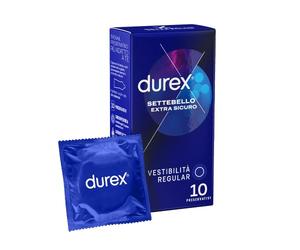 Durex Preservativi Settebello Extra Sicuro Maggiore Spessore, 10 Profilattici