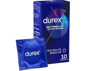 Durex Preservativi Settebello Extra Sicuro Maggiore Spessore, 10 Profilattici