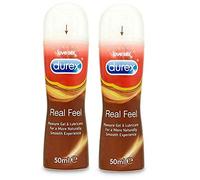 Durex Real Feel Lube Pleasure Gel Silicone Lubrifiant 50 ml Lot de 2