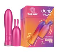Durex Tease & Vibe - vibromasseur stick avec stimulateur clitoridien lapin