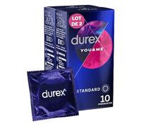 Durex YOU & ME - 20 Préservatifs - Retardant et Stimulant - Lot de 2 x 10 pièces