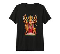 Durga Hindou Religion Divine Glory Goddess T-Shirt Haut de Gamme