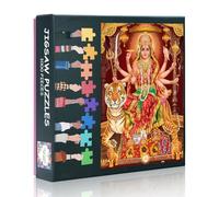 Durga MATA Puzzle de 1 000 pièces pour adultes - Dieu hindou - Art mythique à collectionner - Décoration murale stimulante pour la maison et la méditation sophistiquée - Décoration de salle de yoga
