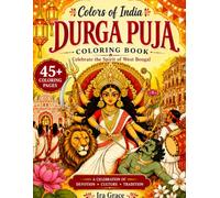 Durga Puja Coloring Book: Bold and Easy West Bengal Festival Patterns for Adult Relaxation | Simple Traditional Folk Art, Dhunuchi Naach, and Cultural Heritage of India