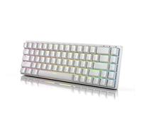 DURGOD Hades 68 Clavier Mécanique Gaming - Layout 65% - USB Type C - Chassis Aluminium - Double Shot PBT (Clavier Américain - ANSI US) (Gateron Yellow, Blanc)