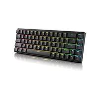 DURGOD Hades 68 Clavier Mécanique Gaming - Layout 65% - USB Type C - Chassis Aluminium - Double Shot PBT (Clavier Américain - ANSI US) (Gateron Red, Noir)