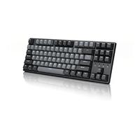 Durgod Taurus K320 TKL Clavier Mécanique - 87 Touches Tenkeyless, US Layout, avec Câble USB C, Touches Doubleshot PBT, Touches Programmables, NKRO Rollover, pour Windows & Mac (Cherry MX Clear, Gris)
