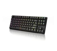 DURGOD Taurus K320 TKL Clavier Mécanique - Rétro-éclairage RGB, 87 Touches Tenkeyless, US Layout, Câble USB C, Doubleshot PBT, Touches Programmables, NKRO, Windows & Mac (Cherry MX Brown, Nebula)