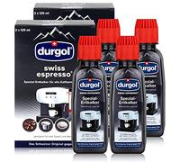 Durgol Lot de 4 bouteilles de détartrant spécial pour machine à espresso 125 ml