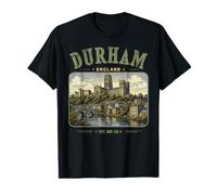 Durham, Angleterre, Tourisme Urbain Britannique Vintage, Durham T-Shirt Graphique avec Valeur