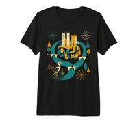 Durham Carte Cathédrale Péninsule Ponts Nord-Est T-Shirt Haut de Gamme