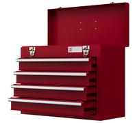 DURHAND Boite à outils métallique coffret à outils caisse à outils 4 tiroirs + plateau tôle acier 51 x 22 x 39,5 cm rouge