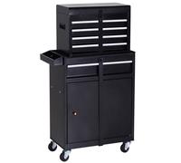 DURHAND Chariot d'Atelier avec 5 Tiroirs, Roues 360°, Métal 60 x 28 x 104,5 cm