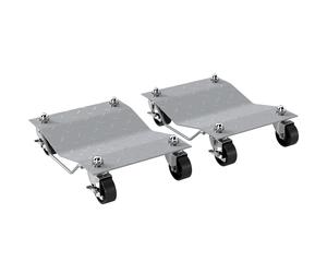 DURHAND Chariots de manutention de voiture lot de 2 chariots à roulettes pour déménagement de voiture 40,5 x 30 x 13,5 cm gris