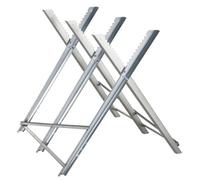 DURHAND Chevalet de sciage portable support réglable 100 kg Argent | Robuste, chevalet de sciage pliant, cadre en acier