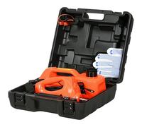 DURHAND Cric électrique hydraulique Voiture Levage 15,5-36 cm/42 cm - 12V Charge 5 tonnes avec kit Complet Orange