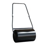 DURHAND Rouleau à Gazon, Rouleau de Jardin 50 cm, remplissable avec 38 L d'eau ou de Sable, poignée Ergonomique, Outil de Jardinage pour pelouse, Patio et Parc, Noir