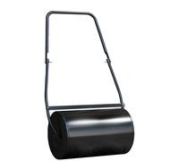 DURHAND Rouleau à gazon, rouleau de jardin, remplissable avec 38 L d'eau ou de sable, 60 x 32 x 105 cm, noir