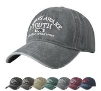 DURINM Casquette de Baseball, Coton Anti-Soleil Baseball Cap pour Femme Homme Pas Facile à Déformer, Cap Réglable Circonférence de 56-60cm