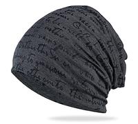 DURINM Hommes Bonnets Slouchy Knit Beanie Homme Bonnet Slouch Beanie Hollow Thin Été Cap Skullcap Calotte Artistique Chapeaux (Gris foncé)