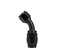 durite admission air Droit 45 90 180 degrés | Kit d'adaptateur d'extrémité de tuyau d'huile, raccord d'extrémité tuyau pivotant de carburant, noir(2AN10 45° B)