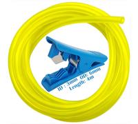 Durite Carburant, CTRICALVER 3 x 6 mm Durite Essence 4 m, Tuyau Essence Tondeuse, Conduite de Carburant, adaptée aux tondeuses à gazon, scies à chaîne, souffleurs, avec 1 coupe-tube