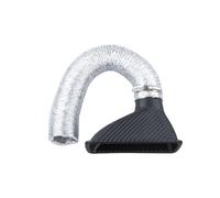 Durite D'admission D'air Kit D'admission D'air Turbo Universel Pour Pare-chocs Avant Voiture Kit D'admission Turbine ABS Tuyau D'entonnoir D'air Aspect Fibre Carbone(Square)