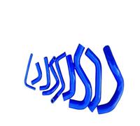 Durite D'admission D'air Pour Nissan Pour Patrol Y60 GQ 2.8L RD28T Turbo 1994 1995 1996 1997 Kit Tuyaux Radiateur Silicone(Bleu)