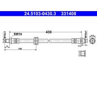 Durite De Frein ATE 24.5103-0430.3 Pour BMW