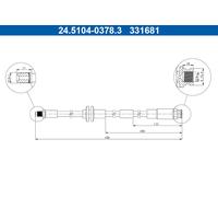 Durite De Frein ATE 24.5104-0378.3 Pour ABARTH, CHRYSLER, FIAT, LANCIA