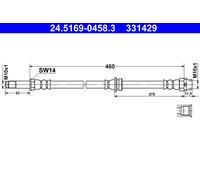DURITE De Frein ATE 24.5169-0458.3 Pour BMW