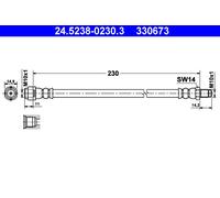 Durite De Frein ATE 24.5238-0230.3 Pour MERCEDES-BENZ